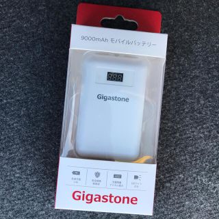 バッファロー(Buffalo)のGigastoneモバイルバッテリー9000mAh💫新品(バッテリー/充電器)