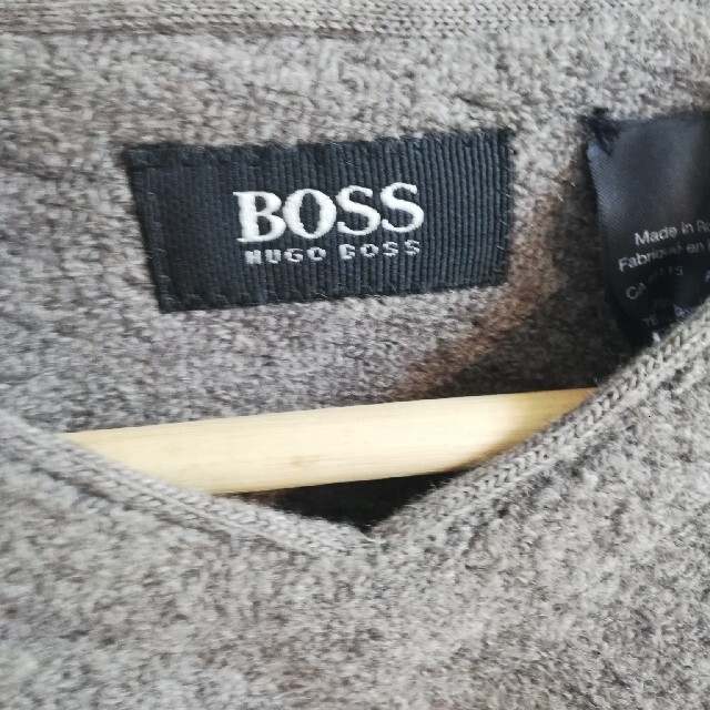 HUGO BOSS(ヒューゴボス)のHUGO BOSS virgin wool圧縮ニットセーター メンズのトップス(ニット/セーター)の商品写真