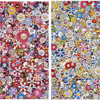 村上隆 ポスター Skulls & Flowers Multicolor