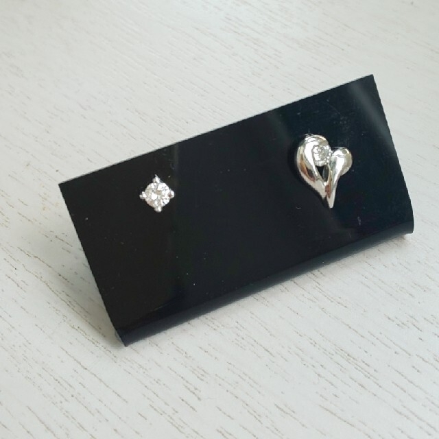 K18WG♥ダイヤ０,０５ct 片方♦ピアス 6