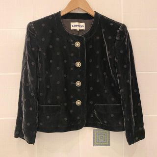 ロキエ(Lochie)の♡velour dot gold button jacket♡(ノーカラージャケット)