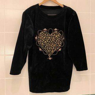 ロキエ(Lochie)の♡velor heart tops♡(カットソー(長袖/七分))