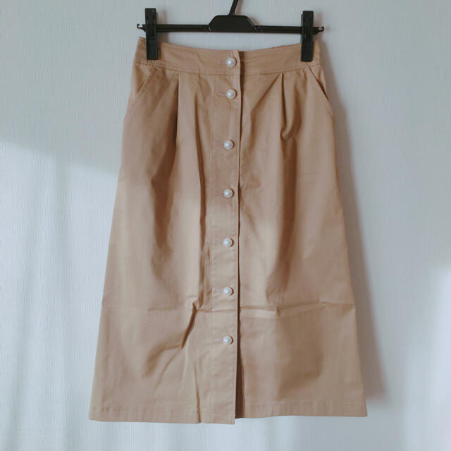 MUVEIL WORK(ミュベールワーク)のミュベール　パールチノスカート レディースのスカート(ひざ丈スカート)の商品写真