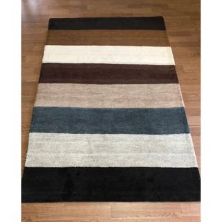 ウールギャベ  手織り 120×180cm センターラグサイズ 新品未使用(ラグ)