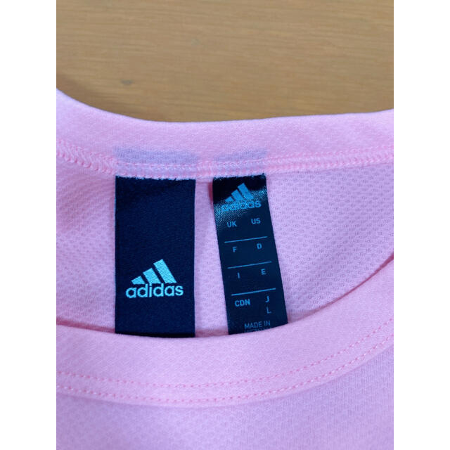 adidas(アディダス)のadidas アディダスtシャツ　ピンク　L レディースのトップス(Tシャツ(半袖/袖なし))の商品写真