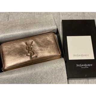 イヴサンローランボーテ(Yves Saint Laurent Beaute)のYSLラミネートレザー長財布(財布)