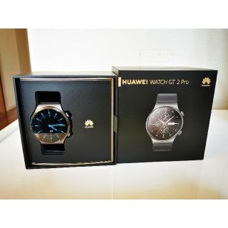 ファーウェイ(HUAWEI)のHuawei Watch GT2 Pro ナイトブラック　美品(腕時計(デジタル))