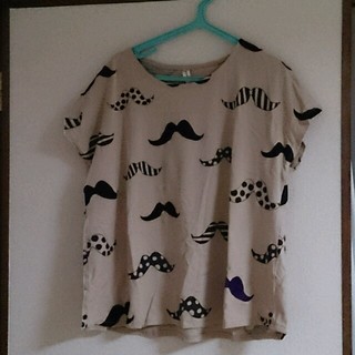 グラニフ(Design Tshirts Store graniph)のグラニフ ヒゲ柄カットソー(Tシャツ(半袖/袖なし))