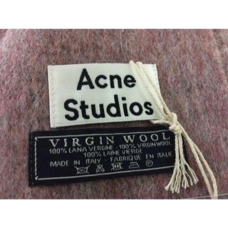 アクネ(ACNE)の【マフラーピン付】 旧タグ アクネ ストール マフラー grey pink(マフラー/ショール)