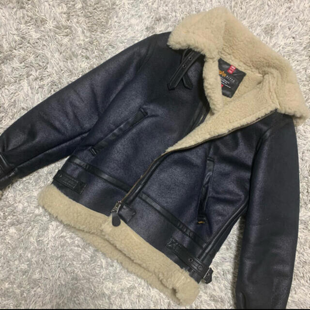 ALPHA INDUSTRIES アルファ フェイクムートン ボア ジャケット