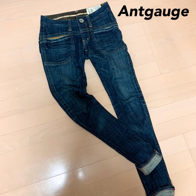 Antgauge(アントゲージ)のアントゲージ★オープンヒップスキニーデニムパンツ SSサイズ インディゴ レディースのパンツ(デニム/ジーンズ)の商品写真