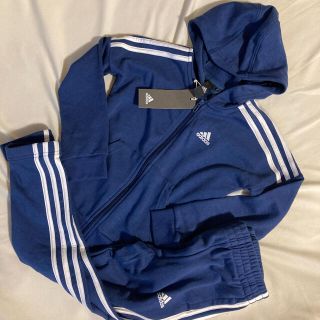 アディダス(adidas)の1.新品 アディダス キッズスウェットパーカー 上下セット ブルー 120サイズ(ジャケット/上着)