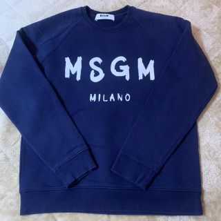 エムエスジイエム(MSGM)のMSGM スウェット トレーナー ネイビー 裏起毛 Mサイズ(スウェット)