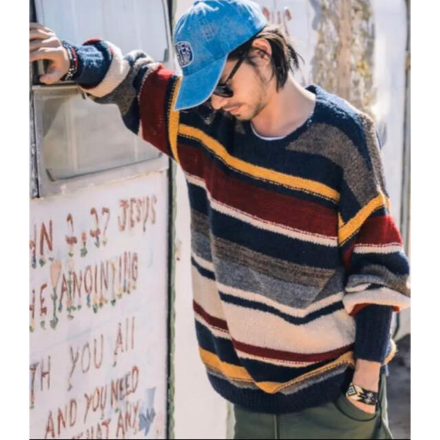 glamb(グラム)のglamb / グラム Creed border knit 17SP/KNT04 メンズのトップス(ニット/セーター)の商品写真