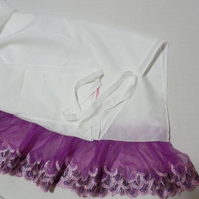 新品◆クジャクフリルレースの裾除け　パープルＭ レディースの水着/浴衣(和装小物)の商品写真