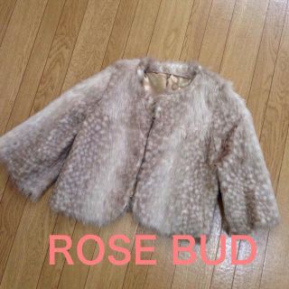 ローズバッド(ROSE BUD)のROSEBUDフェイクファージャケット(ノーカラージャケット)