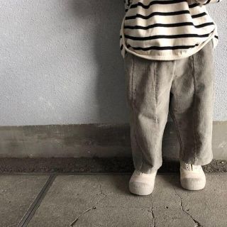 ザラ(ZARA)の韓国子ども服　kokokids コーデュロイラインパンツ　ミント(パンツ/スパッツ)