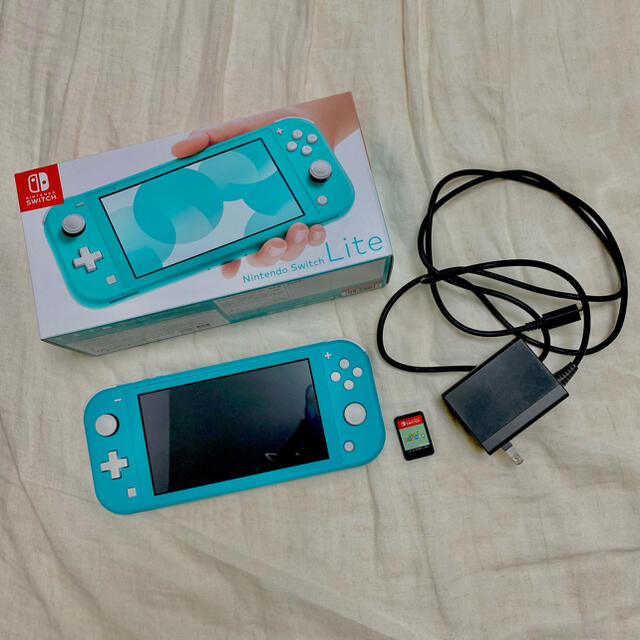 ニンテンドー　switch lite ターコイズ　あつまれどうぶつの森　あつ森