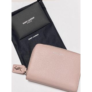 サンローラン(Saint Laurent)のサンローラン　二つ折り財布　ピンク(財布)