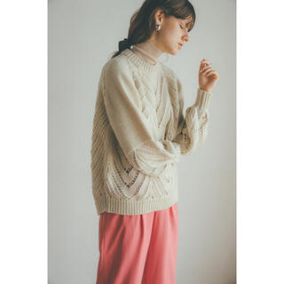 CLANE クラネ　OPENWORK CABLE KNIT(ニット/セーター)