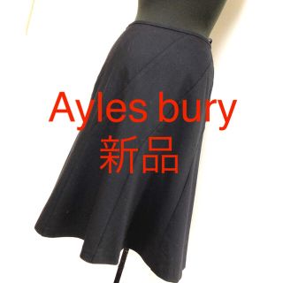 アリスバーリー(Aylesbury)の新品＊アリスバーリー＊Ayles bury＊冬物＊スカート＊黒(ひざ丈スカート)