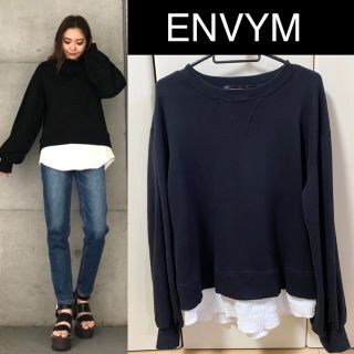 アンビー(ENVYM)のENVYM レイヤード トレーナー スウェット(トレーナー/スウェット)