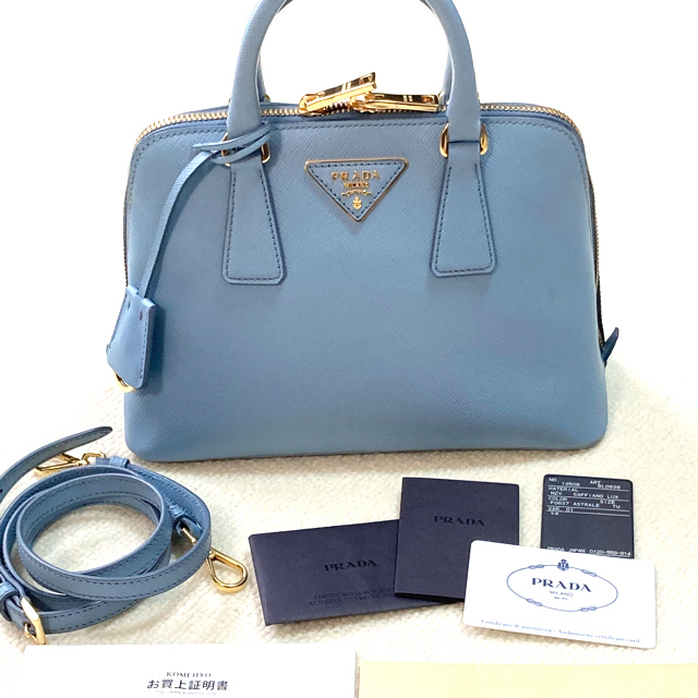 PRADA SAFFIANO LUX ハンドバッグ ASTRALE ブルー