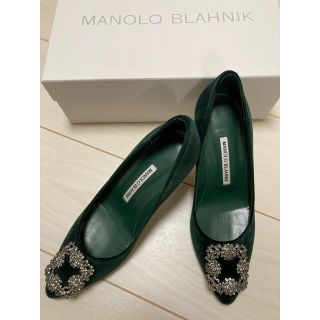 マノロブラニク(MANOLO BLAHNIK)のご専用　マノロブラニク　ハンギシ　ベルベット　ダークグリーン(ハイヒール/パンプス)