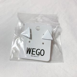 WEGO ピアス トライアングル 三角 ホワイト 白(ピアス)