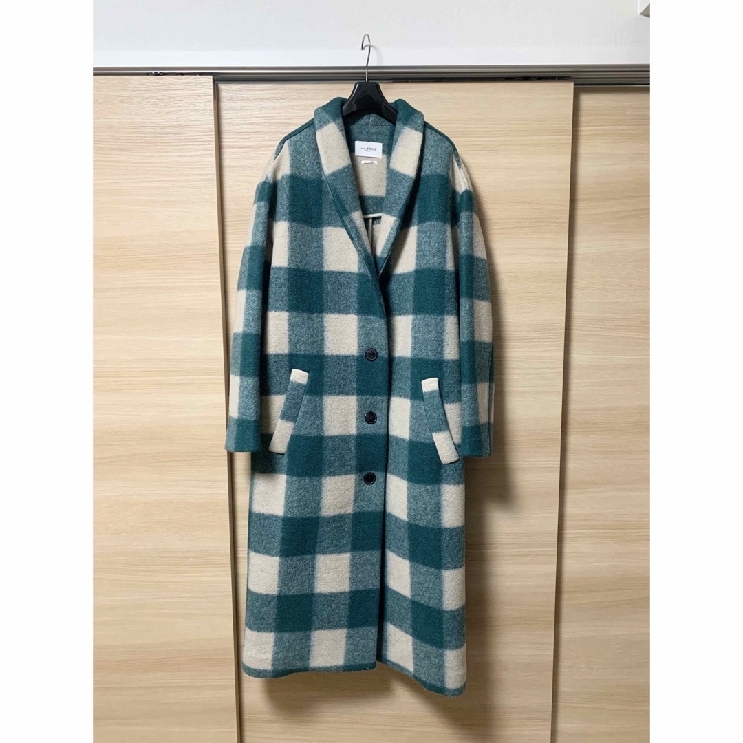 Isabel Marant(イザベルマラン)のhh様専用　ISABEL MARANT ETOILE チェックコート レディースのジャケット/アウター(ロングコート)の商品写真