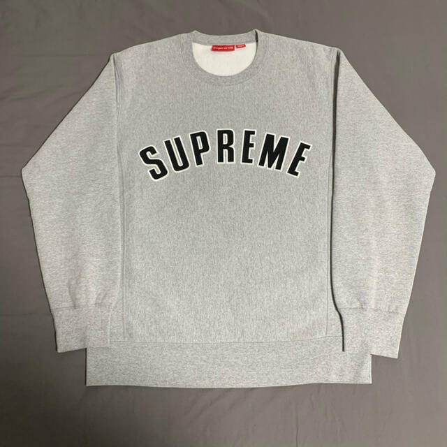 Supreme 15FW Arc Logo Crewneck Gray L