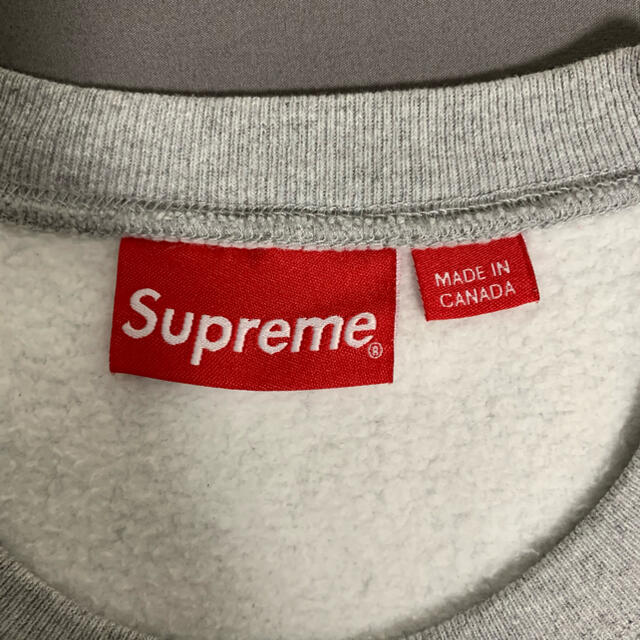 Supreme 15FW Arc Logo Crewneck Gray L