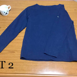 セントジェームス(SAINT JAMES)の【美品】セントジェームス T2 ネイビー(Tシャツ(長袖/七分))