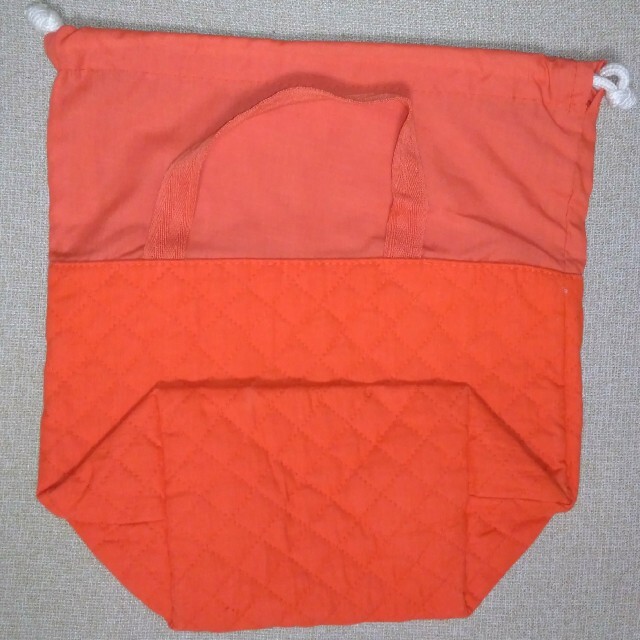 ミッフィー [手提げ 巾着袋] オレンジ キッズ/ベビー/マタニティのこども用バッグ(ランチボックス巾着)の商品写真