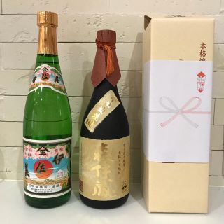 金ラベル森伊蔵720mlと伊佐美720ml(焼酎)