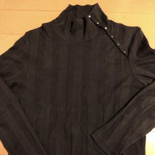 コムサイズム(COMME CA ISM)のコムサイズム   綿100% タートルネックシャツ　Mサイズ　グレー(Tシャツ/カットソー(七分/長袖))