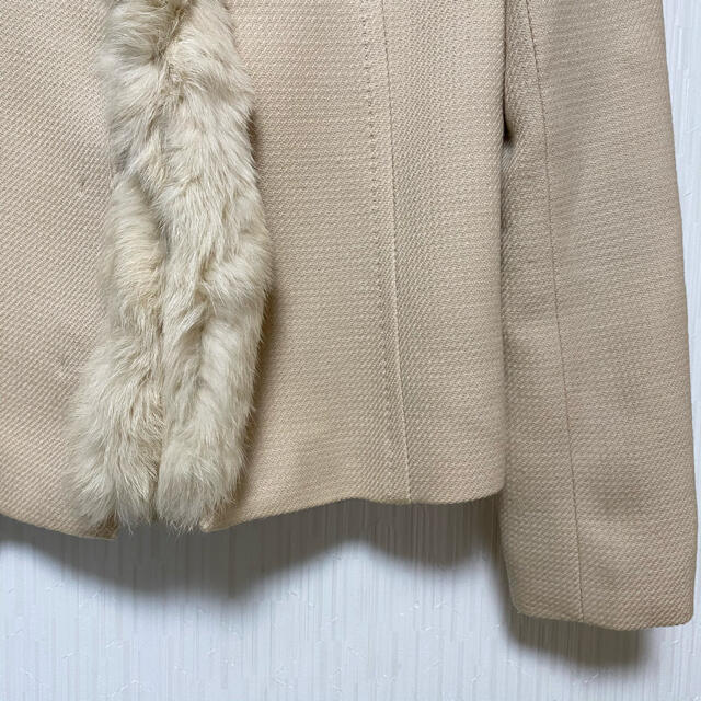 kumikyoku（組曲）(クミキョク)のKUMIKYOKU  ファー付きウールコート レディースのジャケット/アウター(毛皮/ファーコート)の商品写真