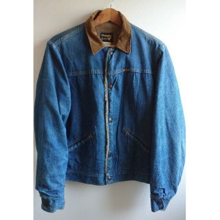 ラングラー(Wrangler)のレア80's Wrangler ラングラー デニムボアジャケット ホースマーク(Gジャン/デニムジャケット)