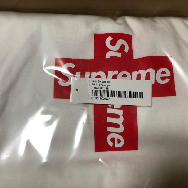 Supreme Cross Box Logo White L 送料込