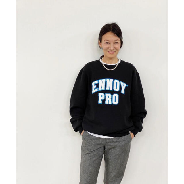 ENNOY COLLEGE SWEAT  ブラック