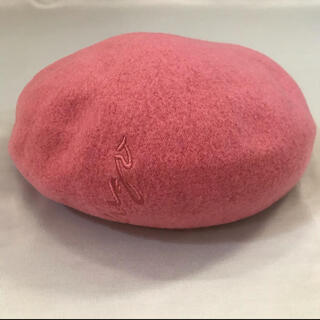 ケンゾー(KENZO)の★ケンゾー★帽子 ベレー帽 ピンク フリーサイズ 1回使用(ハンチング/ベレー帽)