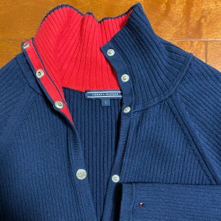 トミーヒルフィガー(TOMMY HILFIGER)のTOMMY HILFIGER カットソー　ネイビー　L(カットソー(長袖/七分))