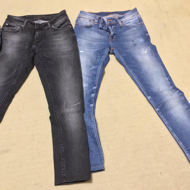 Nudie Jeans(ヌーディジーンズ)の3点セット送料タダ❗️nudiejeansスキニージーンズダメージ加工 メンズのパンツ(デニム/ジーンズ)の商品写真