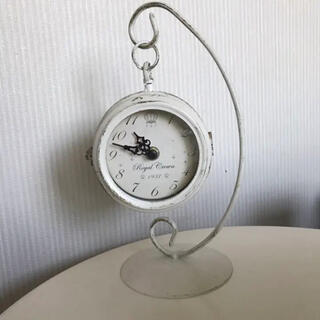 ハンギングクロック　アンティーク調　置き時計(置時計)
