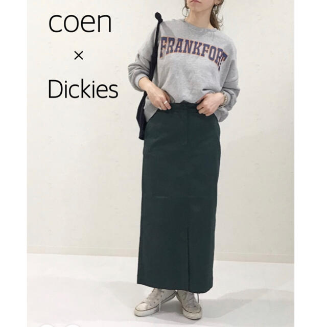 coen(コーエン)のcoen × Dickies ストレッチロングタイトスカート ダークグリーン M レディースのスカート(ロングスカート)の商品写真
