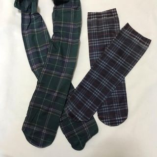 送料込 タイツ チェック vivienne キャンスパ ヒス ビームス ZARA(タイツ/ストッキング)