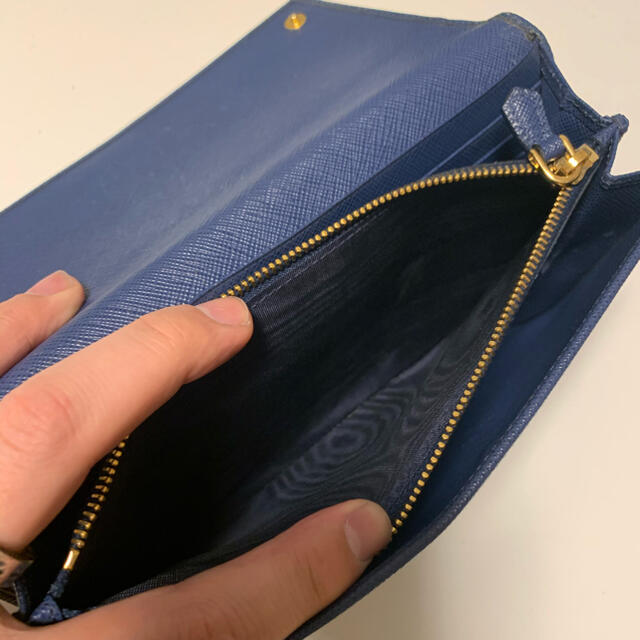 PRADA 長財布 ブルー 青【美品】 【超ポイントバック祭】 33%割引