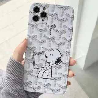 スヌーピー(SNOOPY)のiPhone12 Promax対応 スヌーピー スマホカバー 【ホワイト】(iPhoneケース)