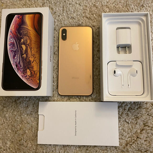 容量64GBAppleCare iPhone XS 64G ゴールド SIMフリー 保証残有