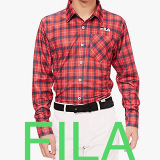 フィラ(FILA)の【新品】FILA フィラゴルフ　長袖　チェックシャツ(ウエア)